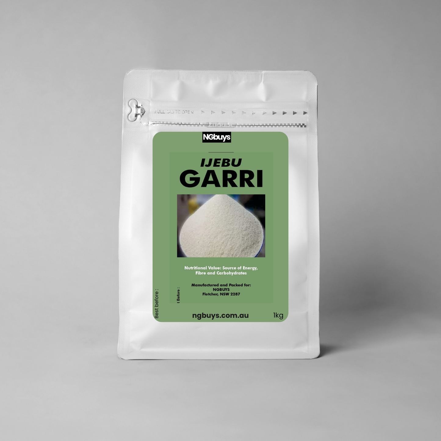 White Ijebu Garri (Cassava flakes) - 1kg - NGbuys